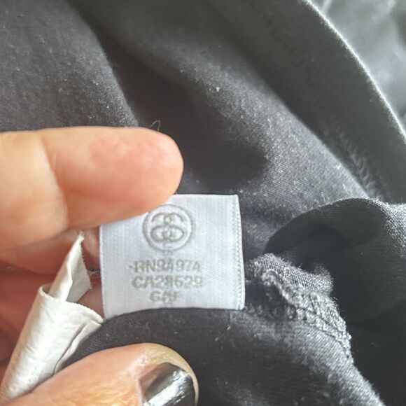 Vintage Y2K Stussy 8 Ball Logo Japan Women’s Black Midi Dress Size Medium - Picture 11 of 12